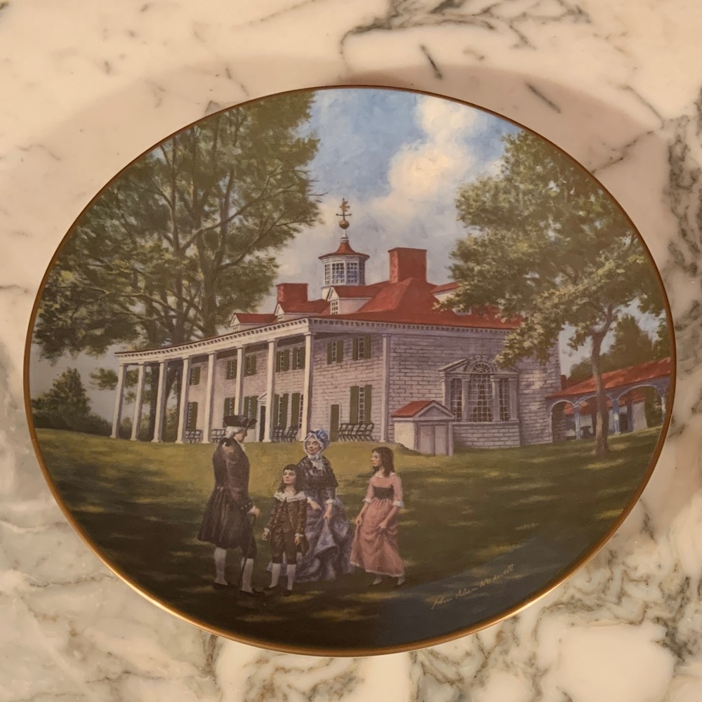 Gorham American Commemorative Limited Edition Plate Mount Vernon 1978